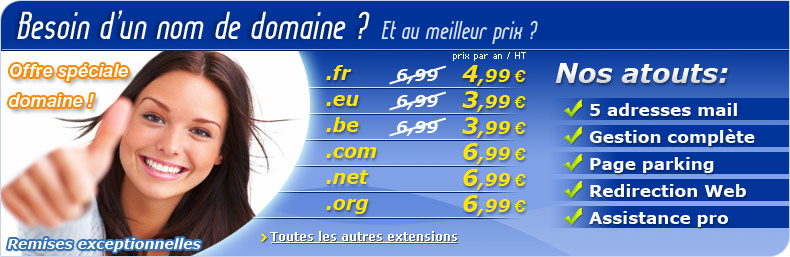 Engregistrer votre nom de domaine.