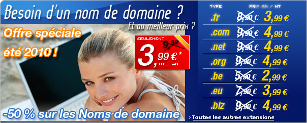 Engregistrer votre nom de domaine.