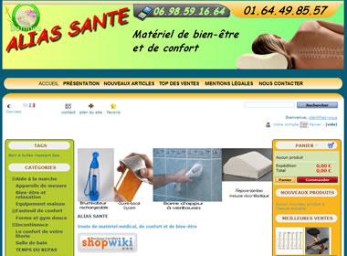 Boutique en ligne Alias Sant&eacute;