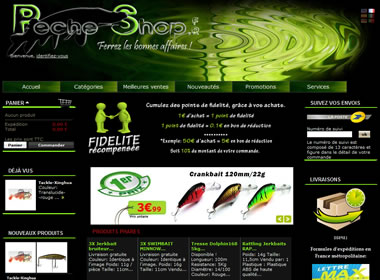 Boutique en ligne P&ecirc;che Shop