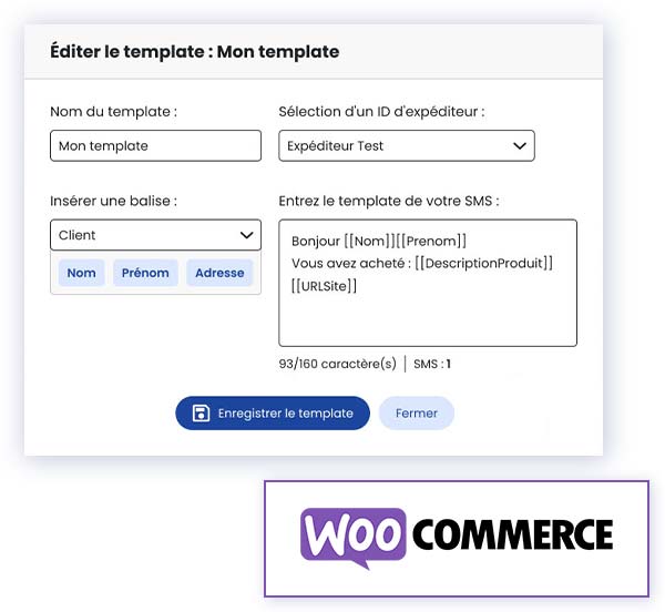 Plugin LWS SMS pour WordPress Woocommerce