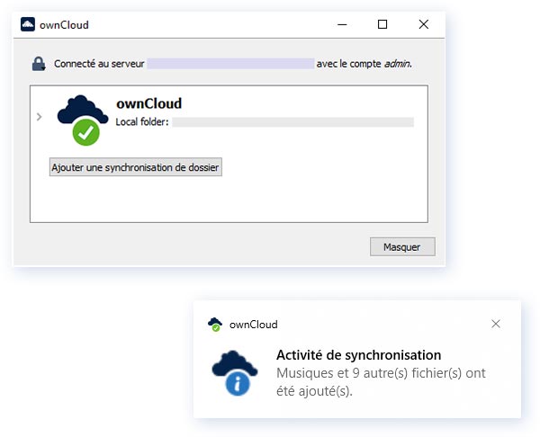 Synchroniser ces fichiers avec ownCloud