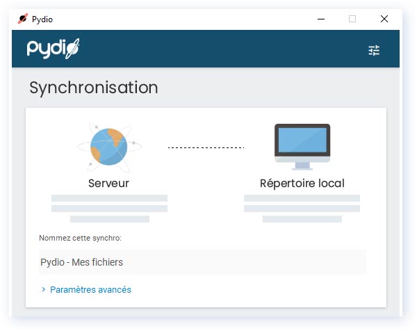 Synchroniser ces fichiers avec Pydio