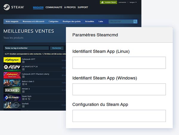 Gérer des serveurs Steam avec GameAP