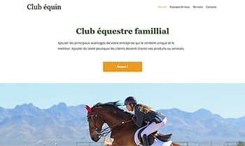 Template site club équestre