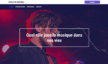 Template site ecole de musique