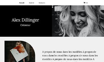 Template site d'artiste créateur