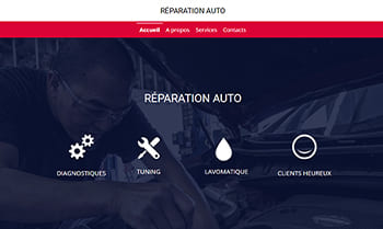 Template site artisan réparation automobile