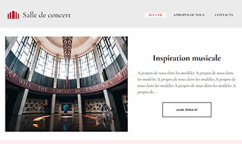 Template site salle de concert