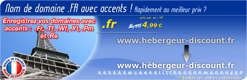 Engregistrer votre nom de domaine.