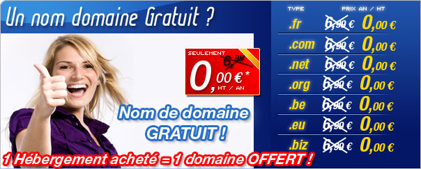 Nom de domaine GRATUIT.